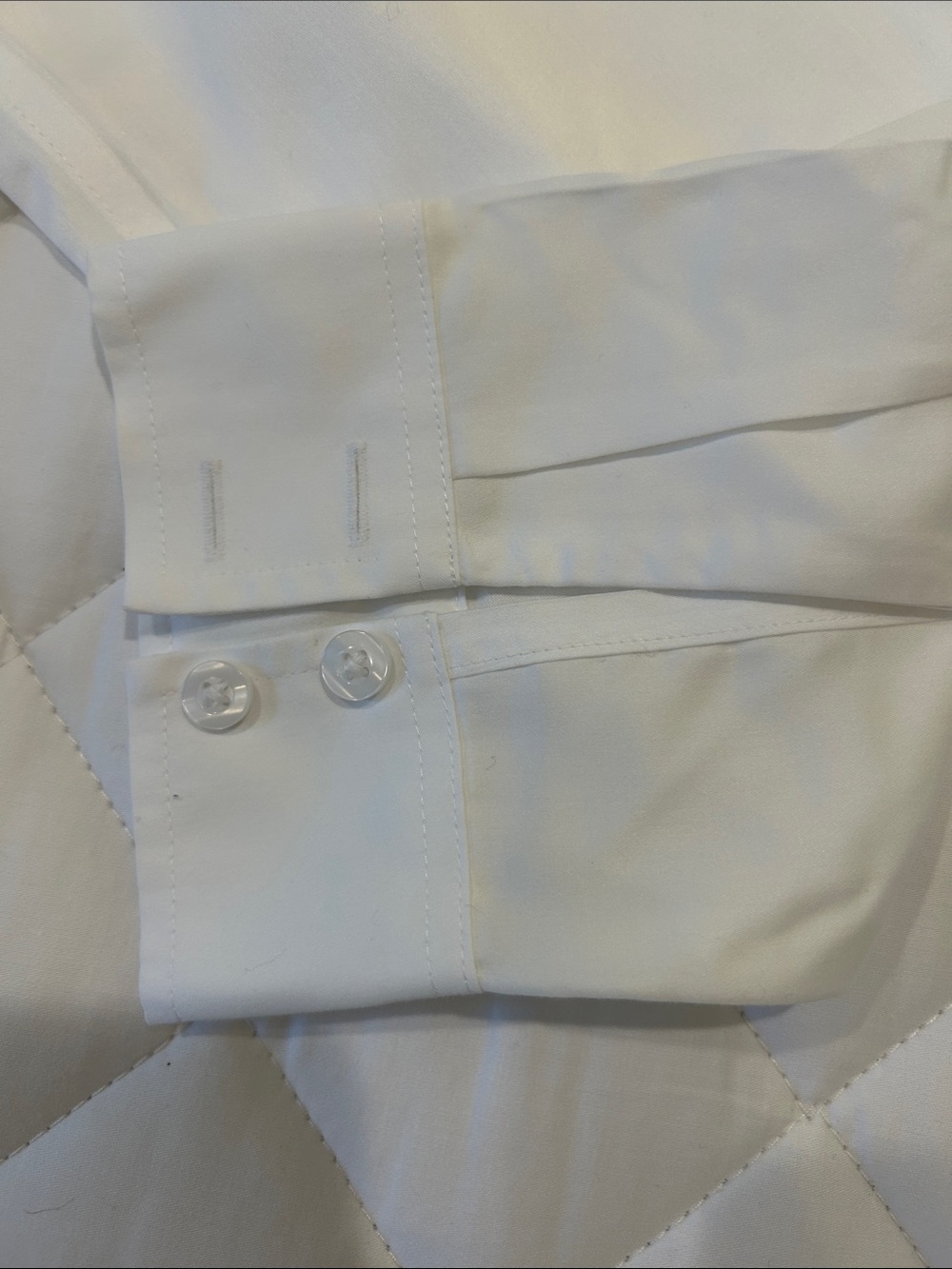 Chico's White Button-Front Collared Dress Shirt - Picture 4 of 6